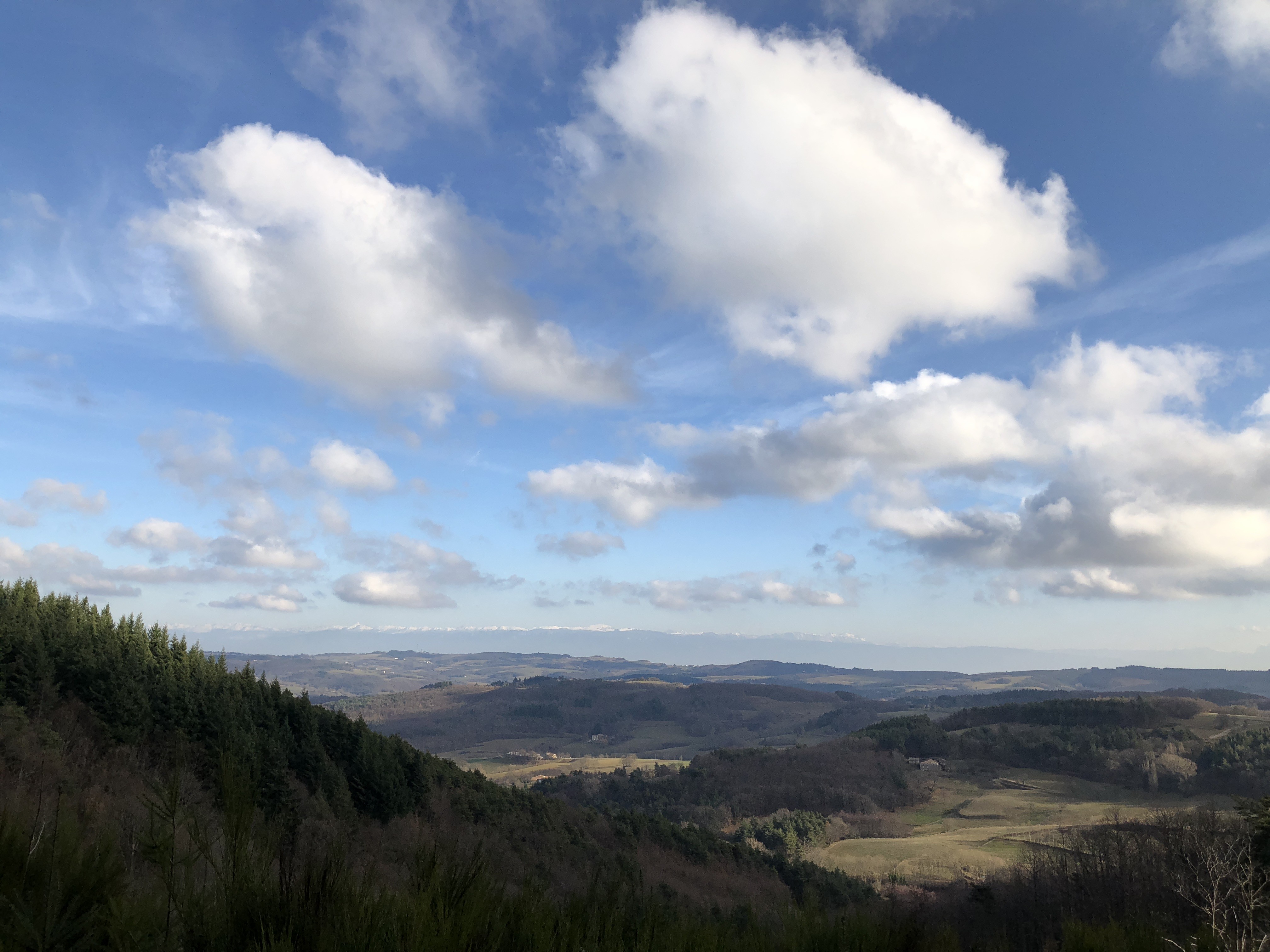 Le Vercors depuis le Serre du Boiron Brûlé