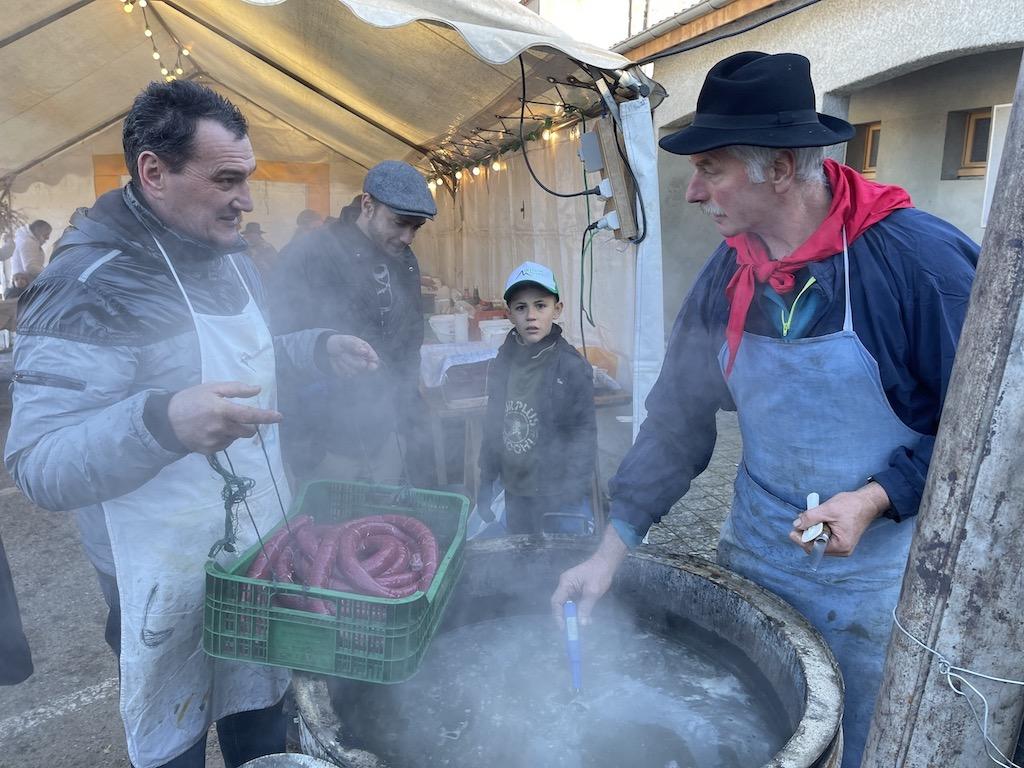 Vérification de la température de l'eau de cuisson