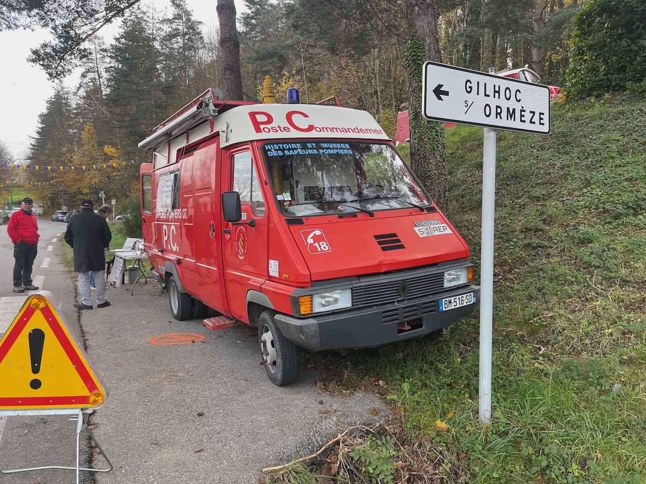 Le stand des pompiers de l'Ardèche