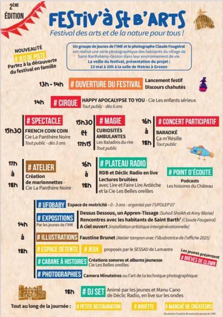 Affiche festiv a st b arts le programme
