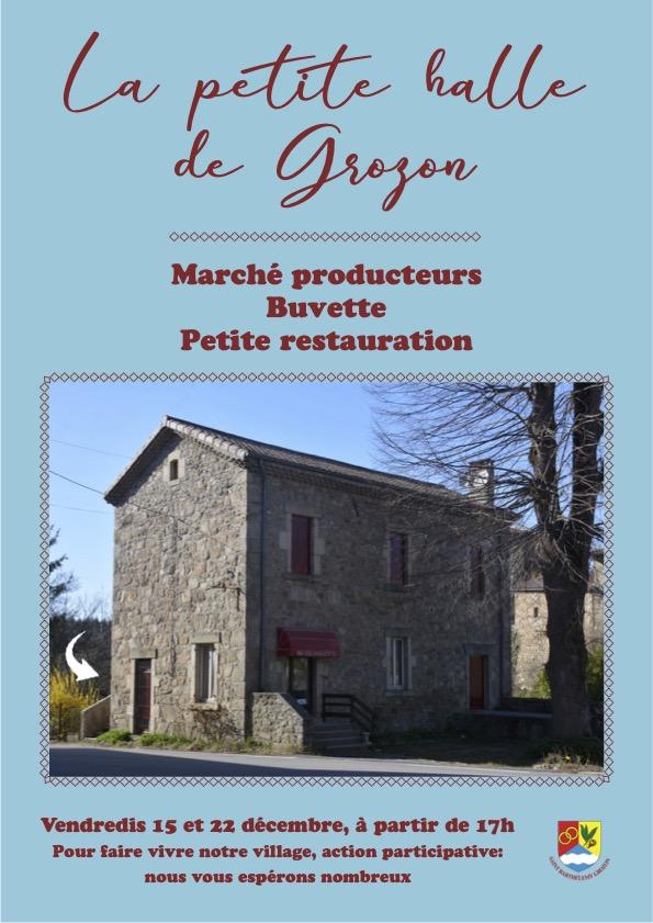 Affiche la petite halle de grozon
