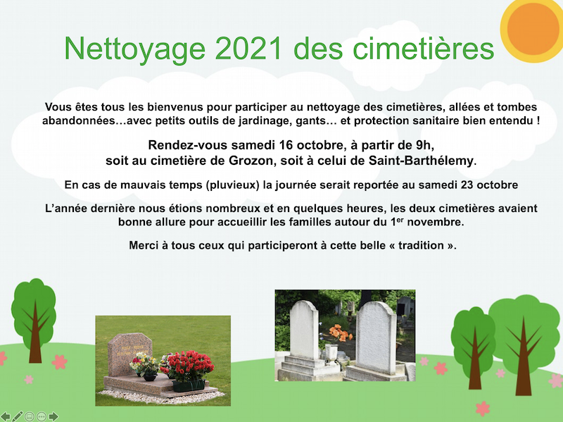 Affiche nettoyage cimetie res