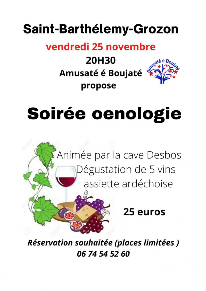 Affiche soire e oenologie