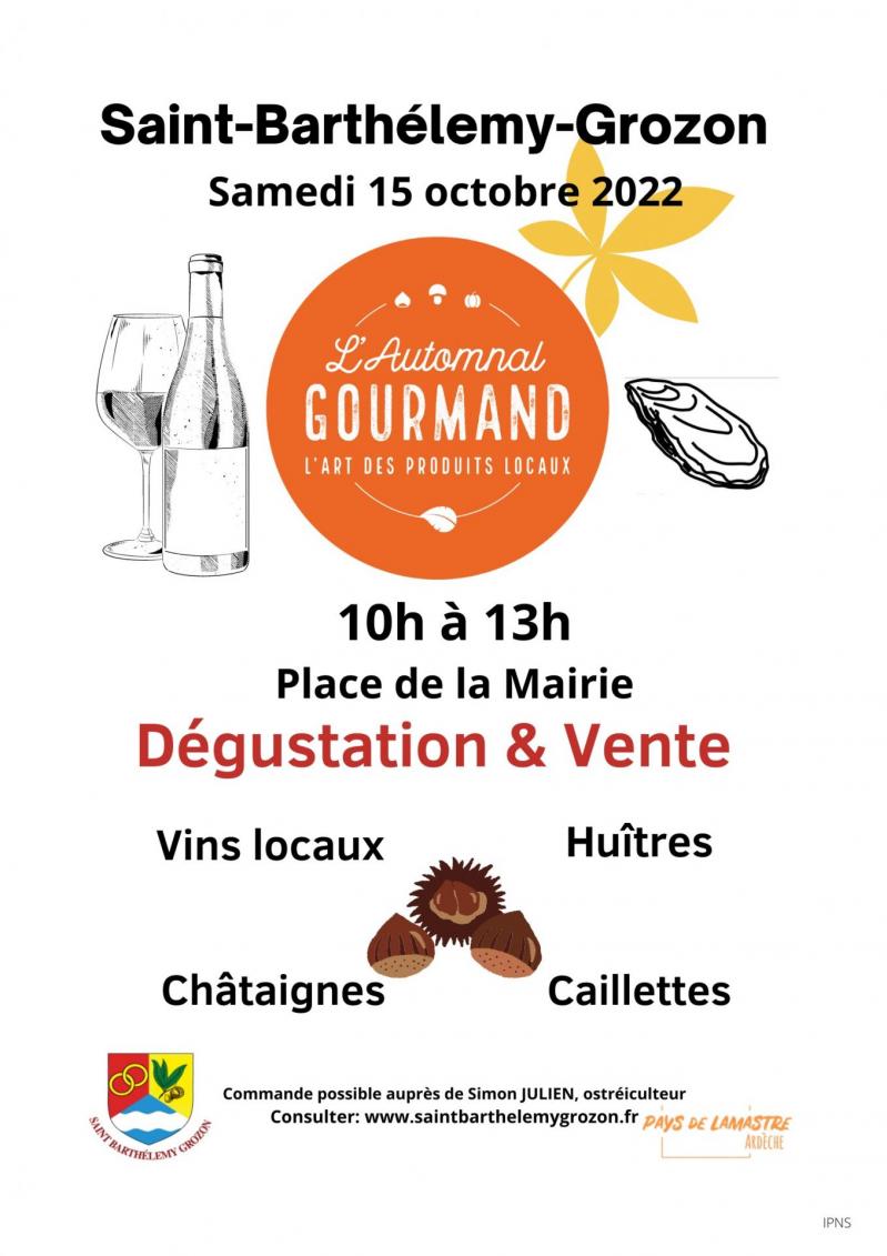 Affiche automnal gourmand sbg 15 oct 23