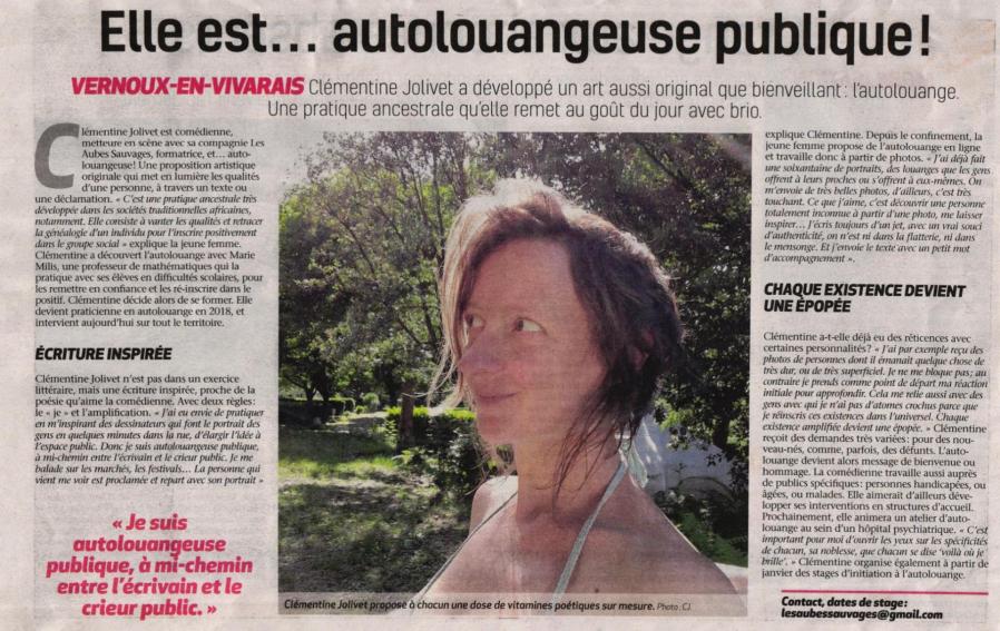 Article hebdo arde che cle mentine jolivet louangeuse publique 24 dec 20