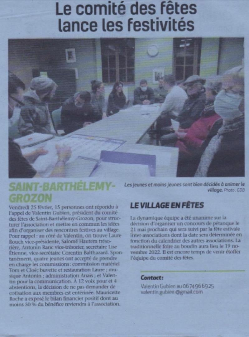 Article sur comite des fe tes dans ha 10 mar 22