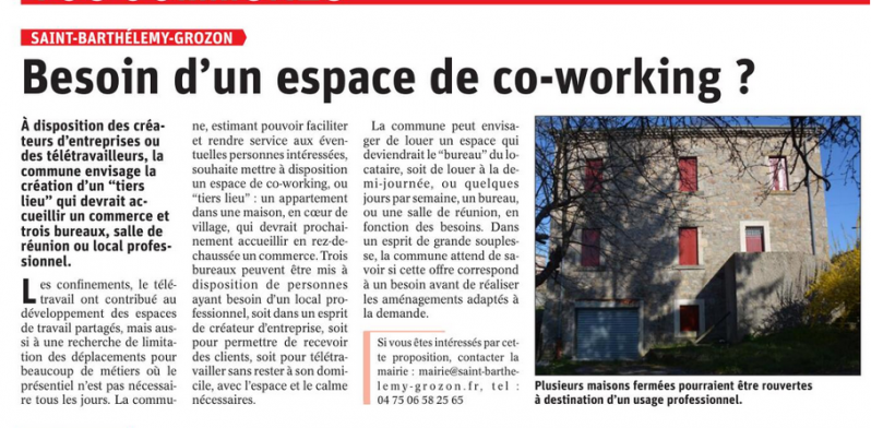 Article sur coworking dl du 12 avr 21