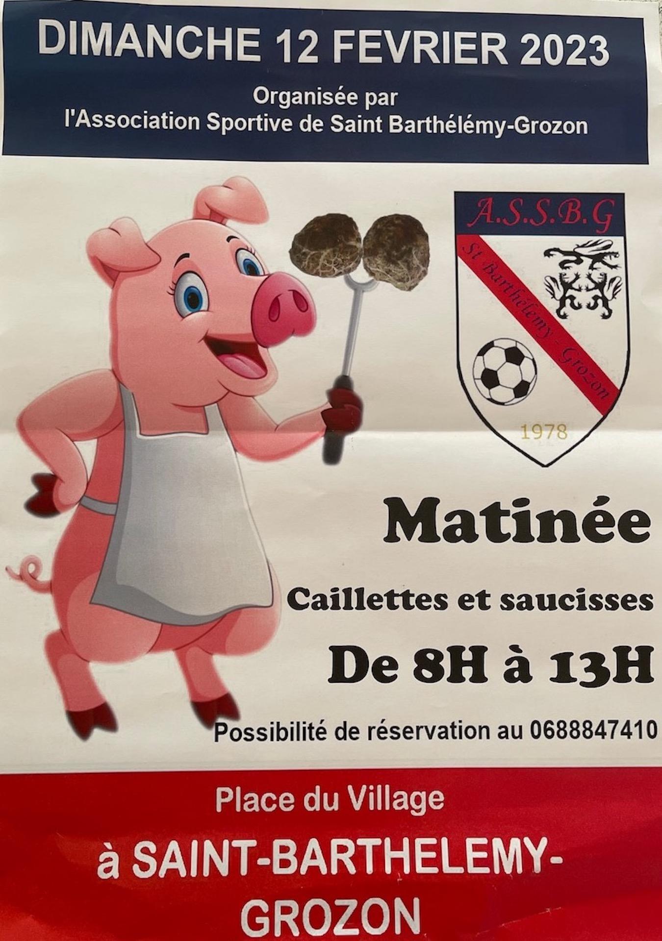 Assbg caillettes et saucisses affiche