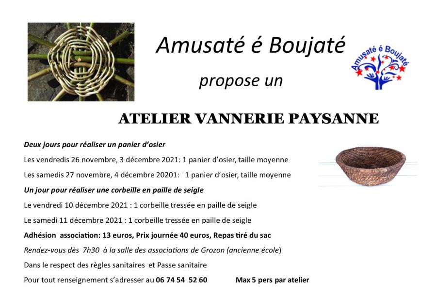 Atelier vannerie amusate e boujate