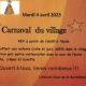 Carnaval du village affiche 04 avr 24