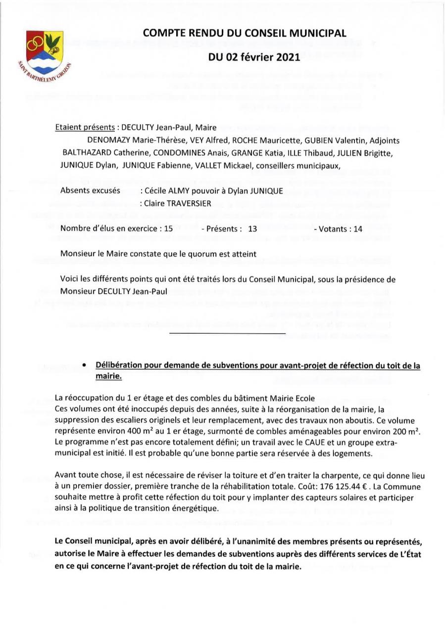 Cr conseil municipal 02 fev 21 p1