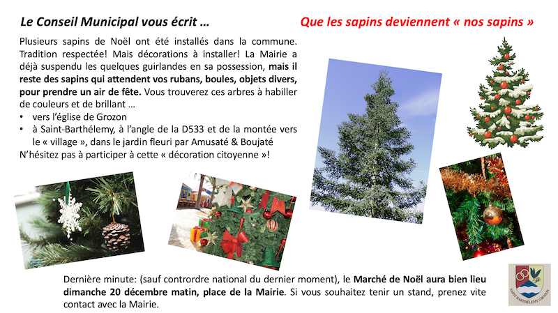 De coration des sapins