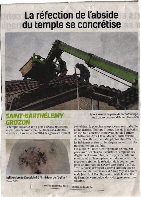 Hebdo arde che presse le temple grozon 09 dec 20