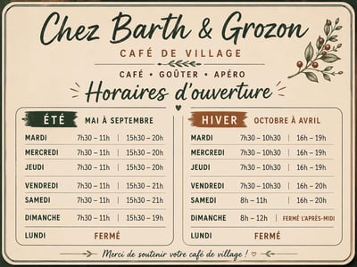 Horaires b g