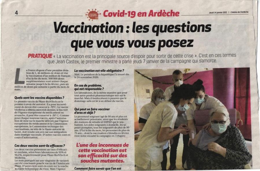 Infos vaccination hebdo arde che p1 13 jan 21