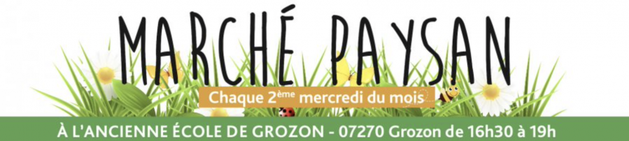 Marche paysan logo panoramique