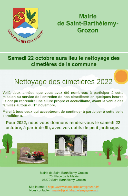 Nettoyage cimetie res 22 oct 23