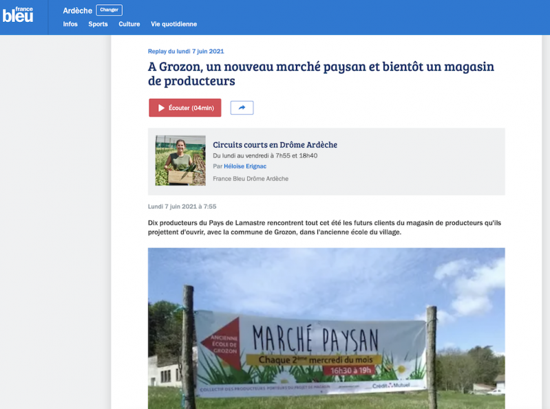 Podcast france bleu sur marche paysan 08 jun 21