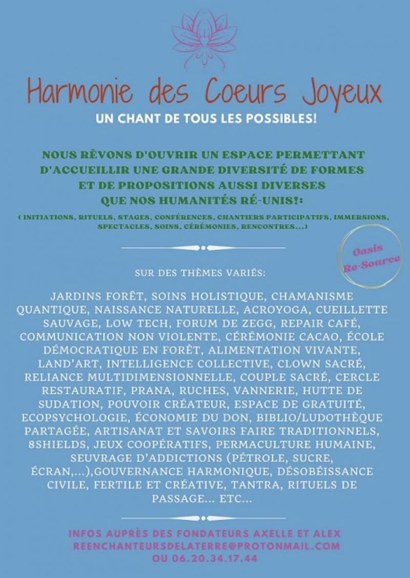 Re enchanteurs de la terre harmonie des coeurs joyeux p2 17 nov 22