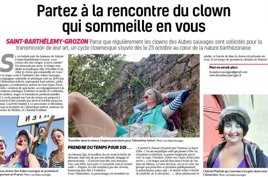 Stages de clown l article de l hebdo de l arde che